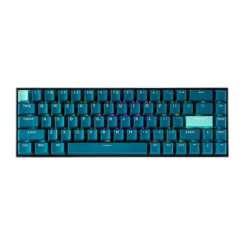 Tecware B68+ TKL Black Teal BT Wireless Mech Keyboard Gateron YELLOW