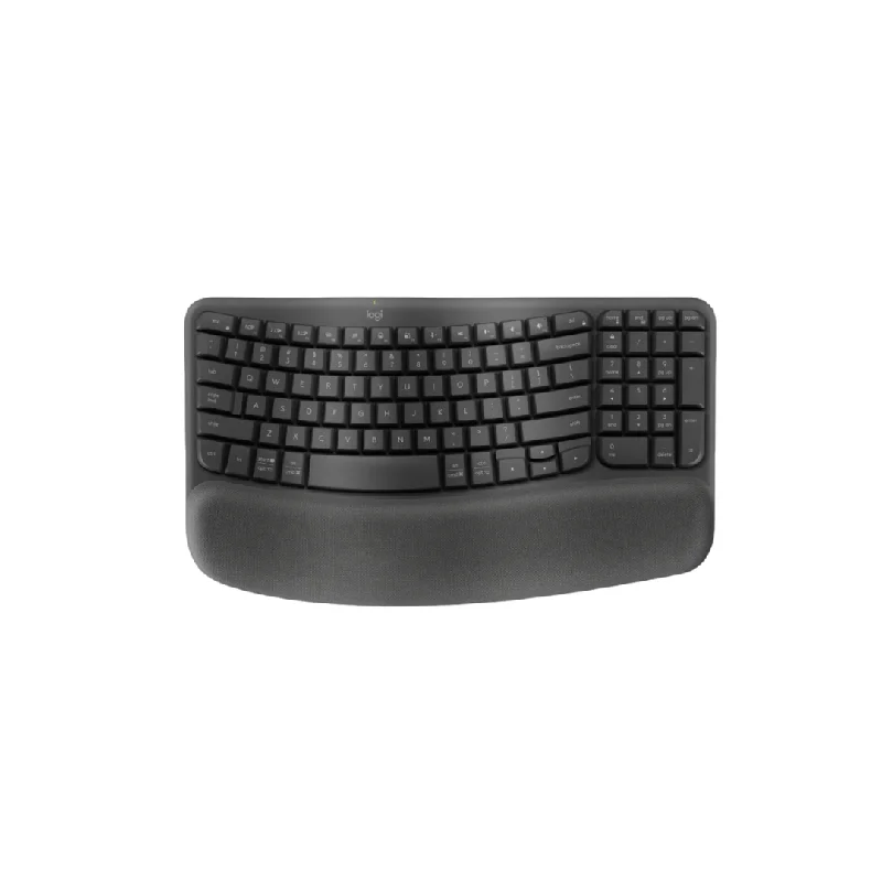 Logitech Wave Keys Ergonomic Bluetooth Wireless Keyboard with Cushioned Palm Rest ( Black 920-012281 | White 920-012282 )