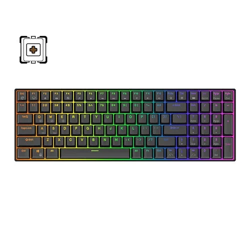 Royal Kludge RK100 Tri-Mode RGB Mechanical Keyboard - Black Hotswappable