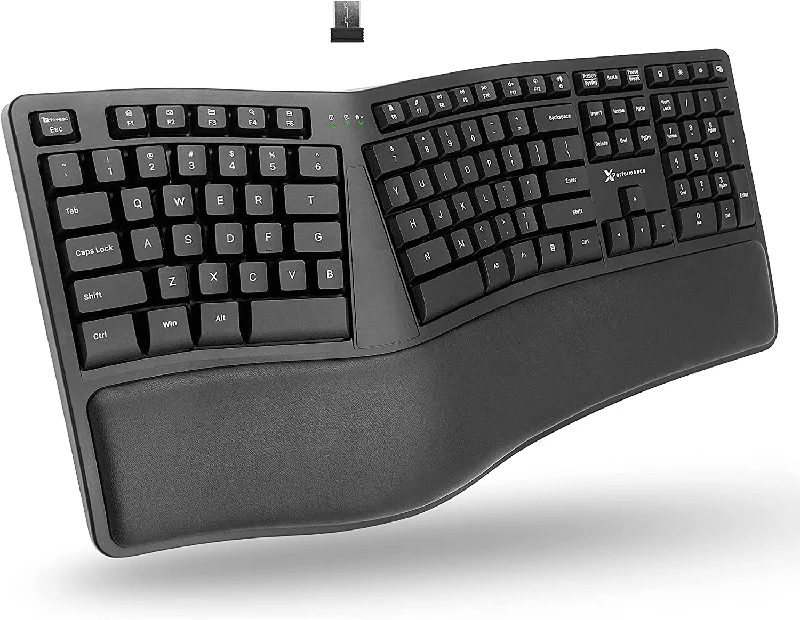 110 Key Split Ergo Computer Keyboard for PC | Chrome