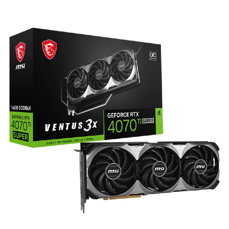 MSI GeForce RTX 4070 Ti SUPER VENTUS 3X OC 16GB GDDR6X Graphics Card