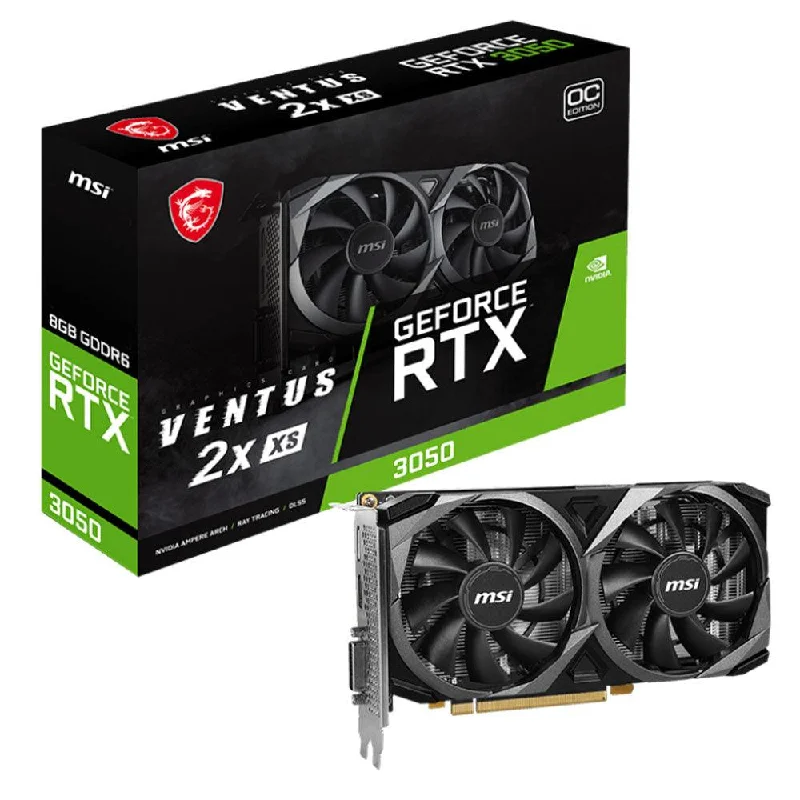 MSI GeForce RTX 3050 Ventus 2X XS OC 8GB GDDR6 Graphics Card