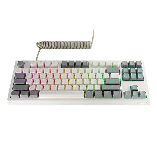 Tecware Phantom+ Elite White RGB TKL 87 keys Wraith Mechanical Keyboard (BROWN Tactile Switch, PINK Linear Switch, RED Linear Switch, ORANGE Tactile Switch)