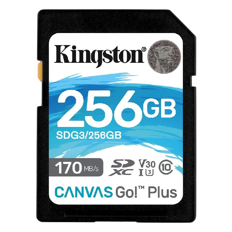 Kingston Canvas Go Plus SDG3 256GB Class 10 SDXC Memory Card