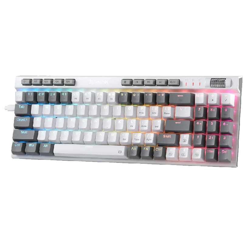 Magicwand SE K655 75% Wired Mechanical Keyboard White and Grey (Quiet Linear Red Switch)