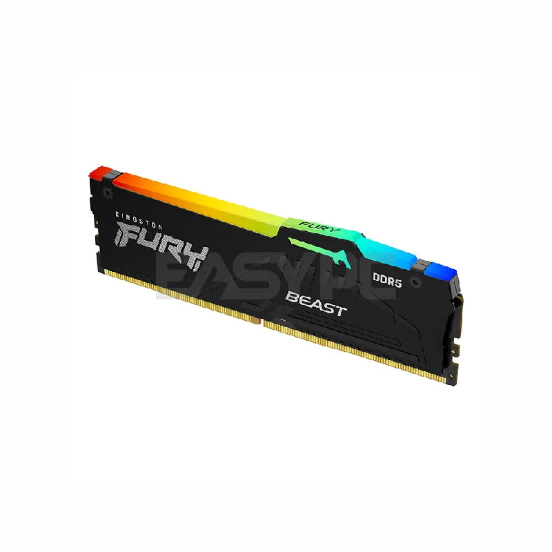 Kingston Fury Beast 16GB 2x8 5200MT/s DDR5 RGB Memory Black