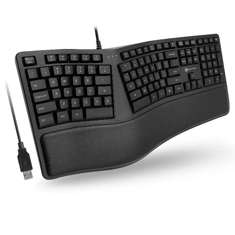 Ergonomic Keyboard with Palm Rest for PC (X9ERGOKEY)