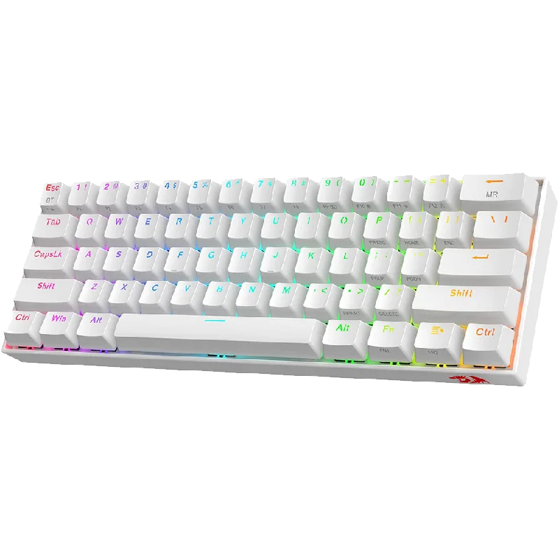 Draconic Pro K530 Pro - 60% Bluetooth+2.4Ghz+Wired Mechanical Keyboard White (Red Switch)