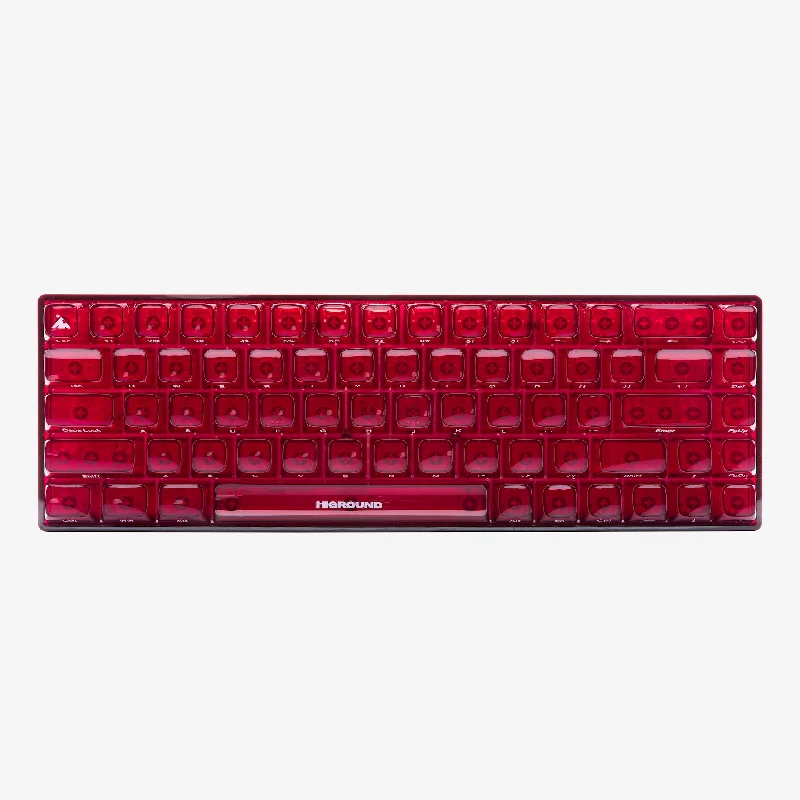 CLEAR RUBY Base 65 Keyboard (Silent Glacier Switch)