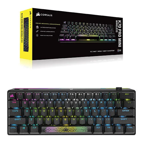 Corsair K70 RGB Pro Mini Wireless Cherry MX RED CH-9189010-NA | Cherry MX SPEED CH-9189014-NA