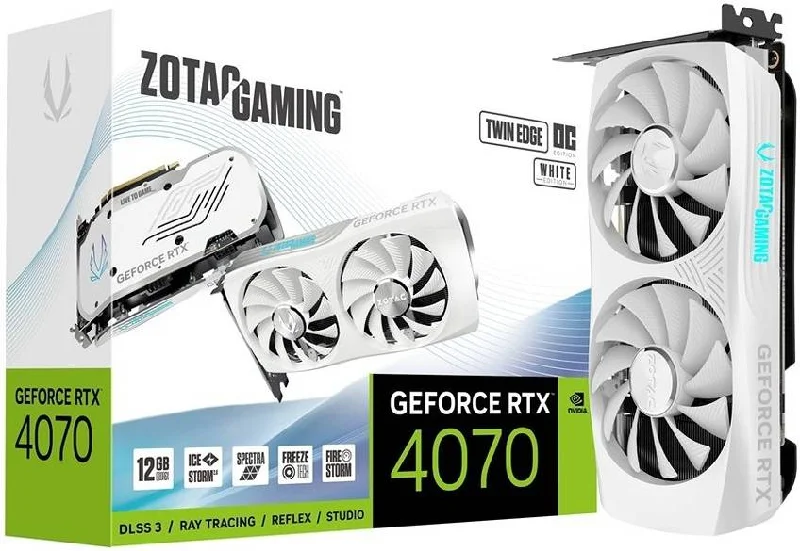 ZOTAC GAMING GeForce RTX 4070 Twin Edge OC Graphics Card, 12GB GDDR6X