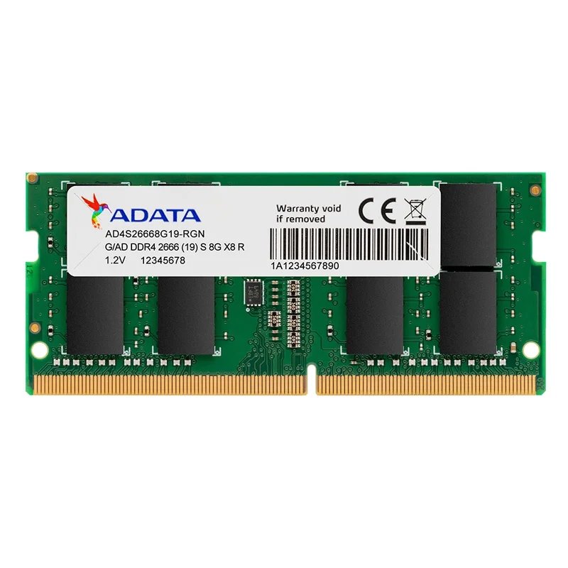 ADATA Premier 8GB, DDR4, 2666MHz (PC4-21300), CL19, SODIMM Memory, 1024x8