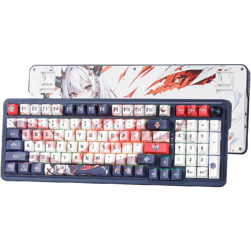 Eisa Pro K686 Pro Wired+2.4Ghz+BT Mechanical Keyboard Anime Theme (Custom Hi-Fi Linear Switch)