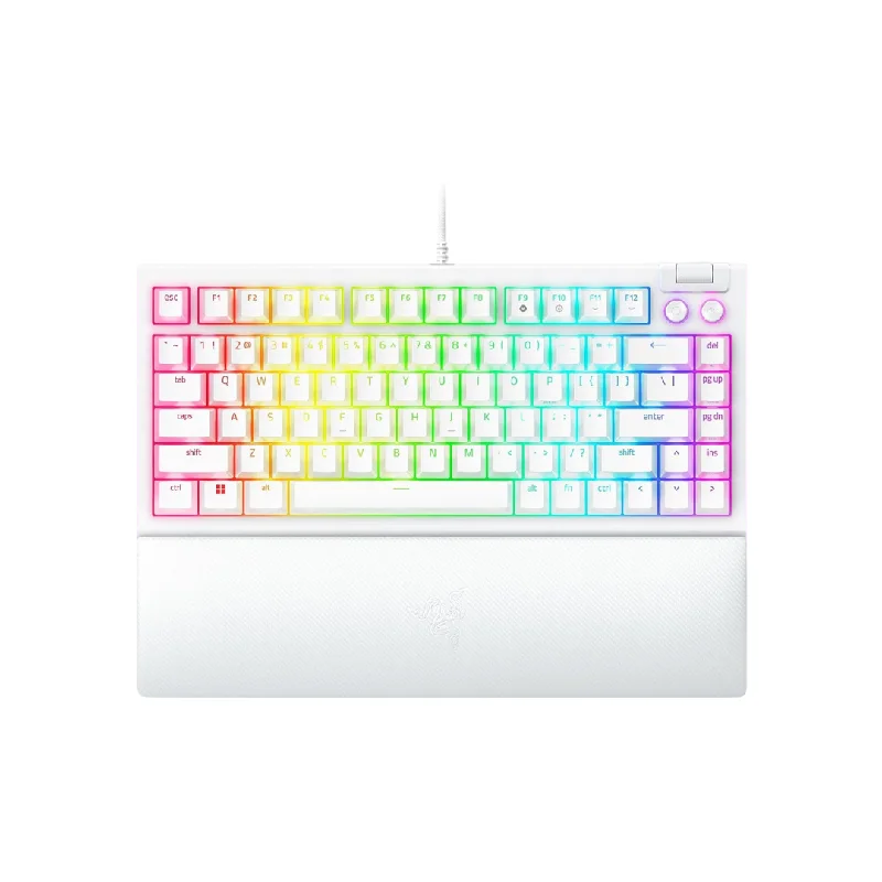 Razer Blackwidow V4 75% White Hot-Swappable Mechanical Gaming Keyboard (Tactile) RZ03-05001700-R3M1