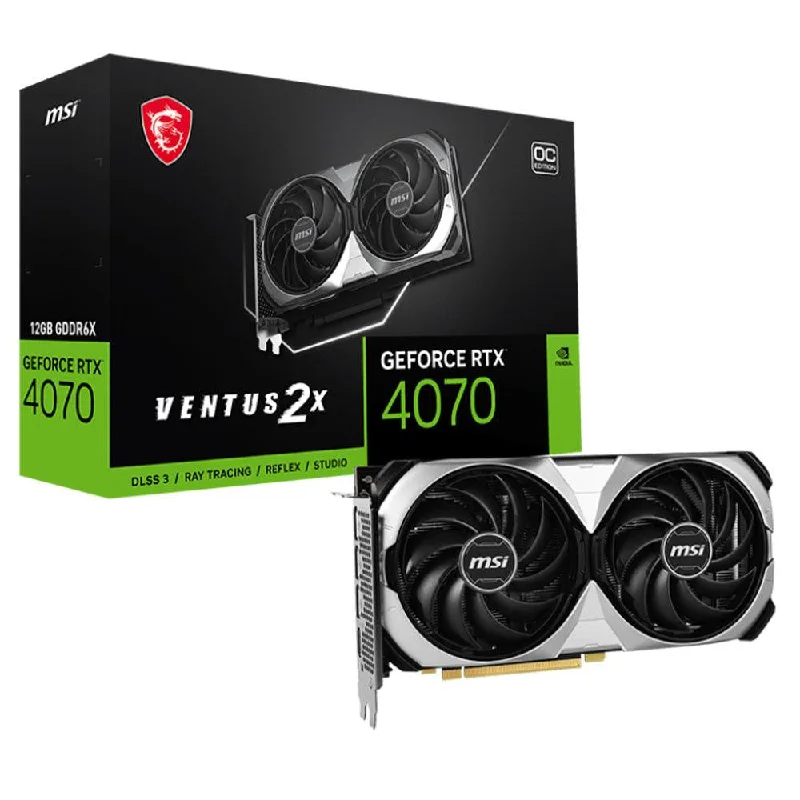 MSI GeForce RTX 4070 VENTUS 2X OC 12GB GDDR6X Graphics Card