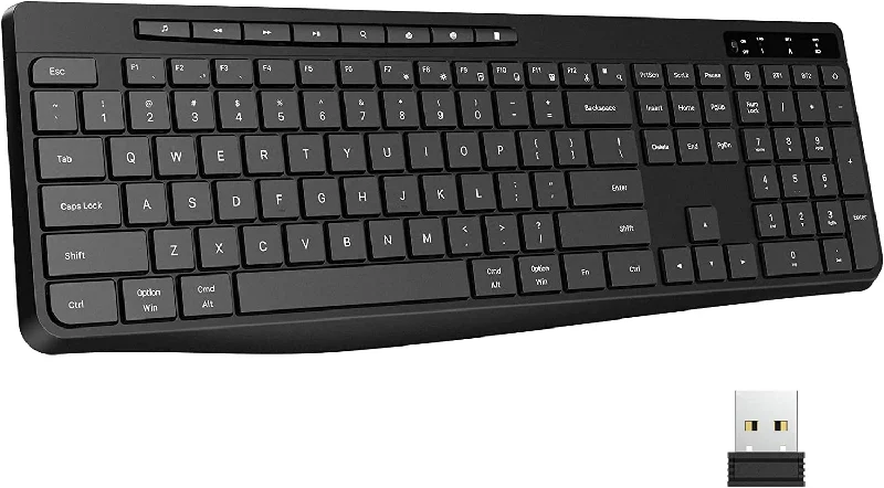 Wireless Keyboard Multi-Device,  2.4G & Dual Bluetooth Computer Keyboard