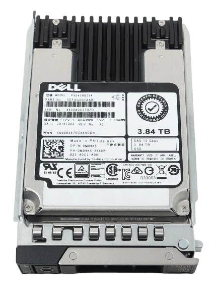 M09K5 0M09K5 PX04SRB384 Dell 3.84TB 12G SFF 2.5" SAS MLC RI SSD