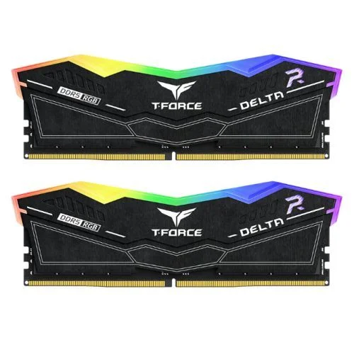 Team T-Force Delta RGB 32GB Kit (2 x 16GB), DDR5, 7200MHz (PC5-57600), CL34, ECC, XMP 3.0, PMIC, DIMM Memory, Black