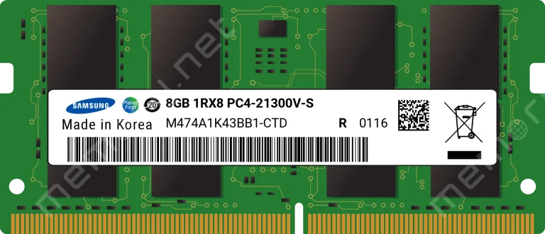 Samsung Ddr4-2666 Sodimm 8Gb/(1G X 8) X 18 Ecc Notebook Memory