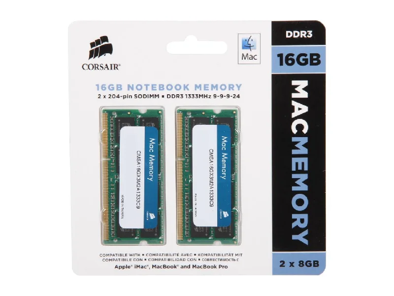 Corsair 16Gb (2 X 8Gb) Ddr3 1333 (Pc3 10600) Memory For Apple Model Cmsa16Gx3M2A1333C9