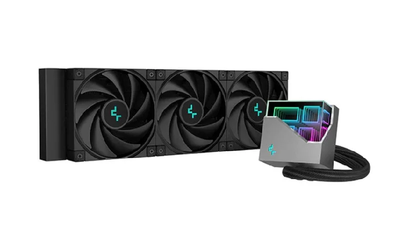 DeepCool LT720 Premium Liquid CPU Cooler, 360mm Radiator, High-Performance FK120 FDB Fans, Multidimensional Infinity Mirror Block, 5V A-RGB Softwa