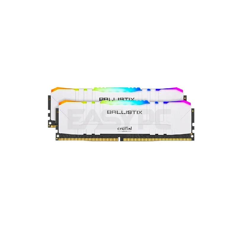 Crucial Ballistix 16GB 2x8 Ddr4 3600Mhz RGB Gaming Memory White - EOL