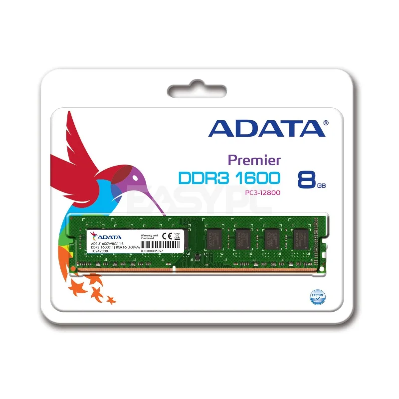 Adata 8gb 1x8 Memory 1600mhz Ddr3