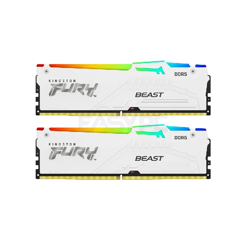 Kingston Fury KF560C32RWAK2-64 64GB 2x32 6000MT/s DDR5 RGB Memory White