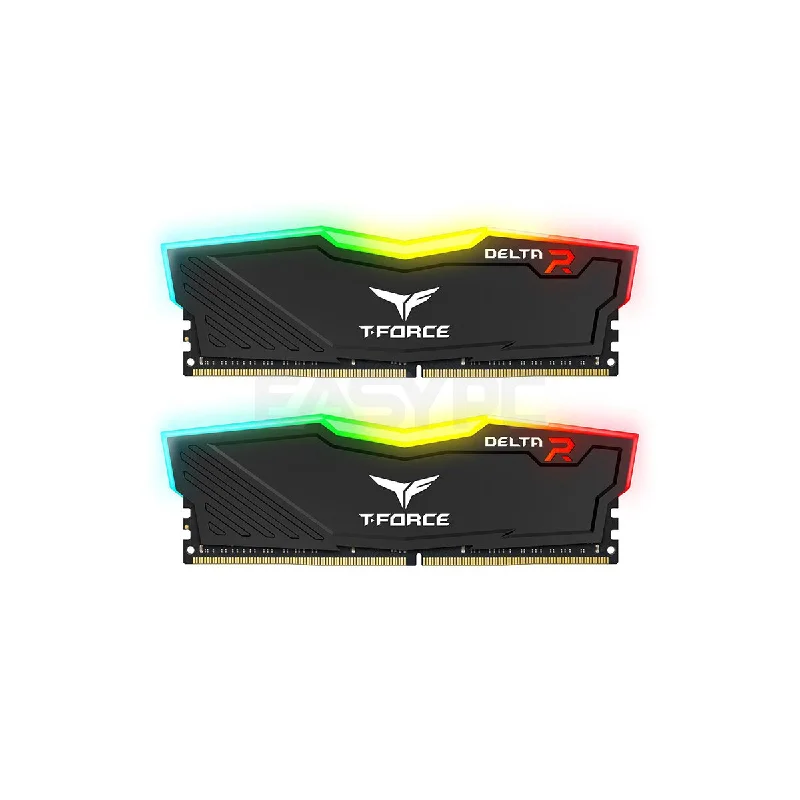 Team Elite TForce Delta 16gb 2x8 3600mhz Ddr4 RGB Memory Black