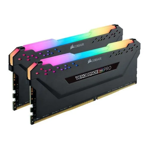 Corsair Vengeance RGB Pro 32GB Memory Kit (2 x 16GB), DDR4, 3200MHz (PC4-25600), CL16, XMP 2.0, Black